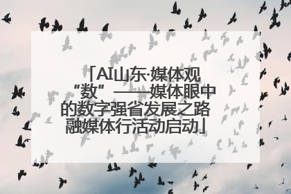 AI山东·媒体观“数”——媒体眼中的数字强省发展之路融媒体行活动启动
