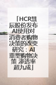 HCR慧辰股份发布AI使用对消费者购物决策的改变研究：AI重塑购物决策 渗透率超九成